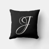 Letter J Monogram Initiaal Aangepast Kussen (Achterkant)