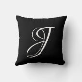 Letter J Monogram Initiaal Aangepast Kussen (Achterkant)