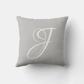 Letter J Monogram Initiaal Aangepast Kussen (Achterkant)