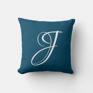 Letter J Monogram Initiaal Aangepast Kussen