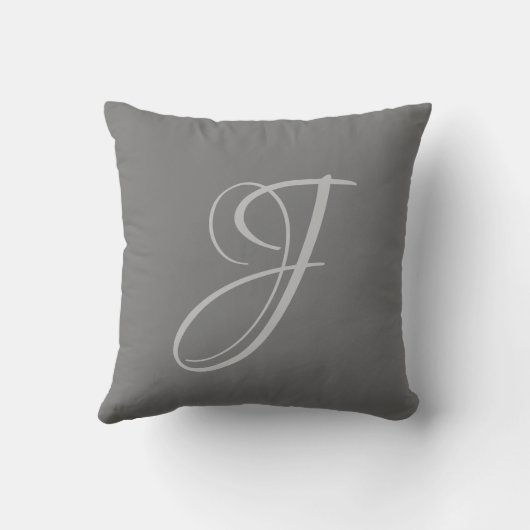 Letter J Monogram Initiaal Aangepast Kussen (Achterkant)
