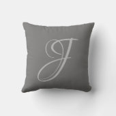 Letter J Monogram Initiaal Aangepast Kussen (Achterkant)