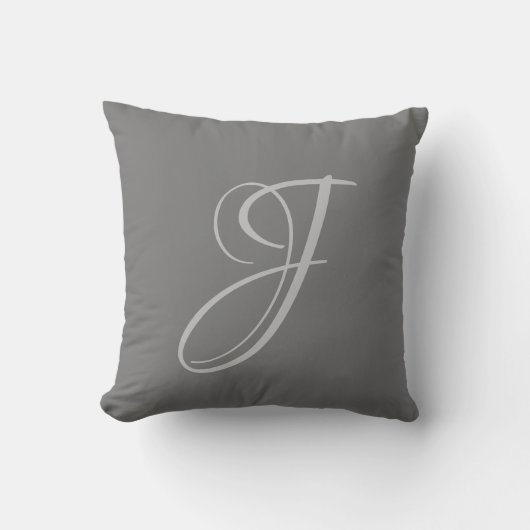 Letter J Monogram Initiaal Aangepast Kussen (Voorkant)