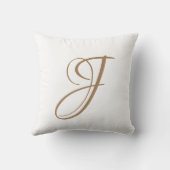 Letter J Monogram Initiaal Aangepast Kussen (Achterkant)