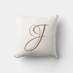 Letter J Monogram Initiaal Aangepast Kussen