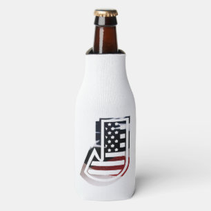 Letter J Monogram Initiaal USA Flesjeskoeler