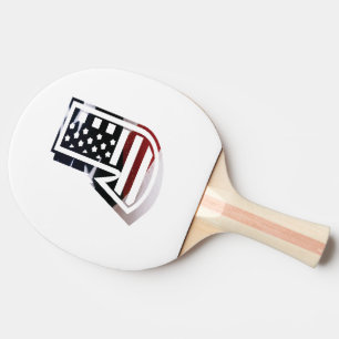 Letter J Monogram Initiaal USA Tafeltennisbatje