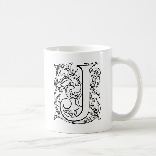 Letter J Monogram Koffiemok (Rechts)