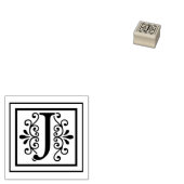 Letter J Monogram Rubberstempel (Gestempeld)