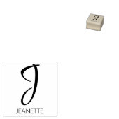 Letter J Monogram Speciaal Rubberstempel (Gestempeld)