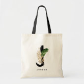 Letter J-monogram | Tropische bladeren bruidsmeisj Tote Bag (Voorkant)