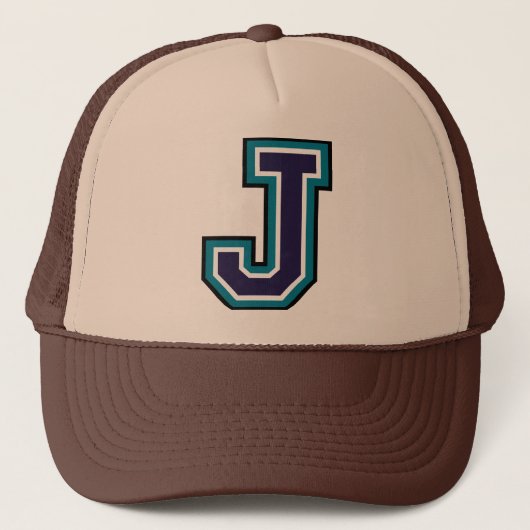 Letter "J" Monogram Trucker Pet (Voorkant)