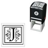 Letter J Monogram Zelfinktende Stempel (In situ)