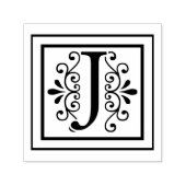 Letter J Monogram Zelfinktende Stempel (Design)