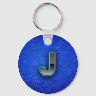Letter J - neonblauwe editie Sleutelhanger
