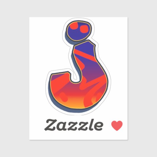 Letter J - Night Sky Sticker (Vel)