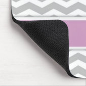 Letter J Pink Monogram Gray Chevron Muismat (Hoek)