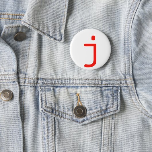 Letter j ronde button 5,7 cm (In situ)