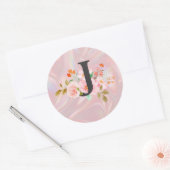 Letter J Ronde Sticker (Envelop)