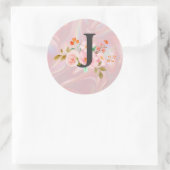 Letter J Ronde Sticker (Tas)