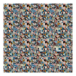 LETTER J STEREOGRAM 20"x20", Halfglans, Geen Frame Perfect Poster
