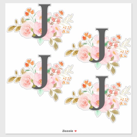 Letter J Sticker (Vel)