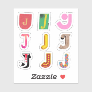 Letter J Stickers