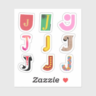 Letter J Stickers
