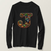 Letter J Thanksgiving style gift  T-shirt (Design voorkant)