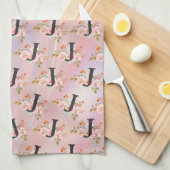 Letter J Theedoek (Quarter Fold)