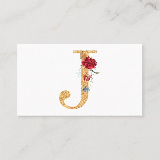letter j visitekaartje (Voorkant)