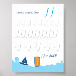 Letter J Volgen Poster voor Kinderen