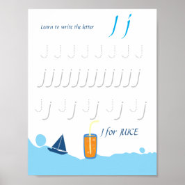 Letter J Volgen Poster voor Kinderen