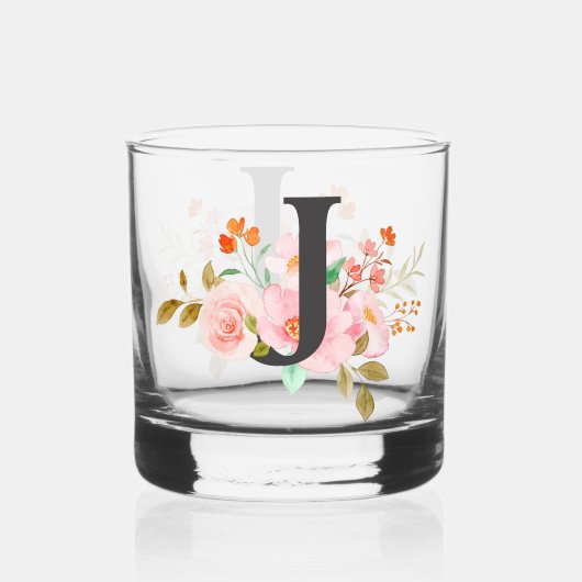 Letter J Whisky Glas (Voorkant)