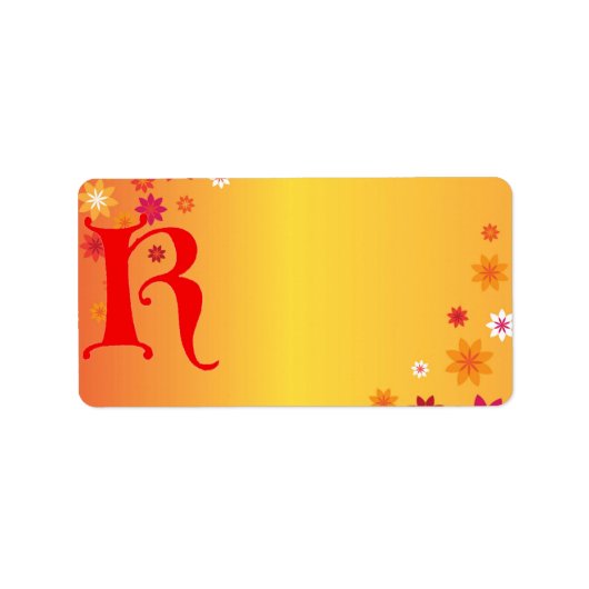 Letter K-adreslabel Etiket (Voorkant)