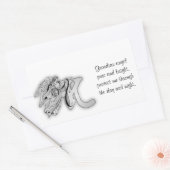 Letter K angel monogram alfabet initiaal Rechthoekige Sticker (Envelop)