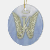 Letter K Angel Monogram Keramisch Ornament (Links)