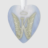 Letter K Angel Monogram Ornament (voorkant)