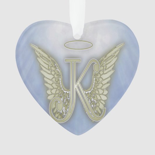 Letter K Angel Monogram Ornament (voorkant)
