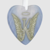 Letter K Angel Monogram Ornament (voorkant)