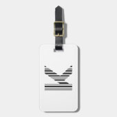 LETTER K BAR CODE Eerste Initiaal Barcodepatroon Bagagelabel (Voorkant verticaal)