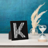 LETTER K BAR CODE Eerste Initiaal Barcodepatroon Fotoplaat (Insitu)
