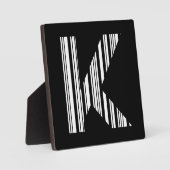 LETTER K BAR CODE Eerste Initiaal Barcodepatroon Fotoplaat (Voorkant)