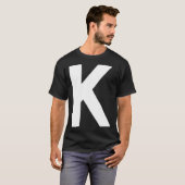 Letter K big and bold white T-shirt (Voorkant volledig)