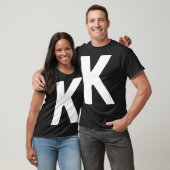 Letter K big and bold white T-shirt (Unisex)