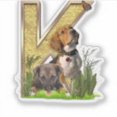 Letter K Birthday Customization Sticker (Voorkant)