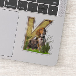 Letter K Birthday Customization Sticker