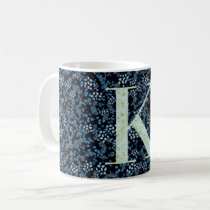 Letter K blauw en groen vrijheid Koffiemok