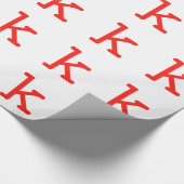 Letter k cadeaupapier (Hoek)