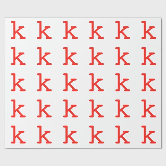 Letter k cadeaupapier (Vlak)